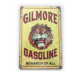 vintage gilmore benzin metallplatte