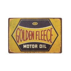 metallplatte vintage goldvlies