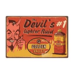 vintage golden valley metallplatte