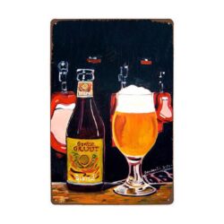 vintage gruut metallplatte