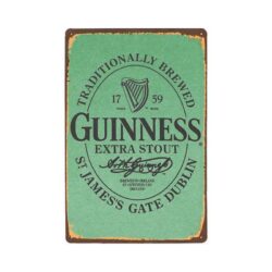 metallplatte vintage guinness extra stout