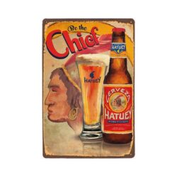 vintage metallplatte hatuey