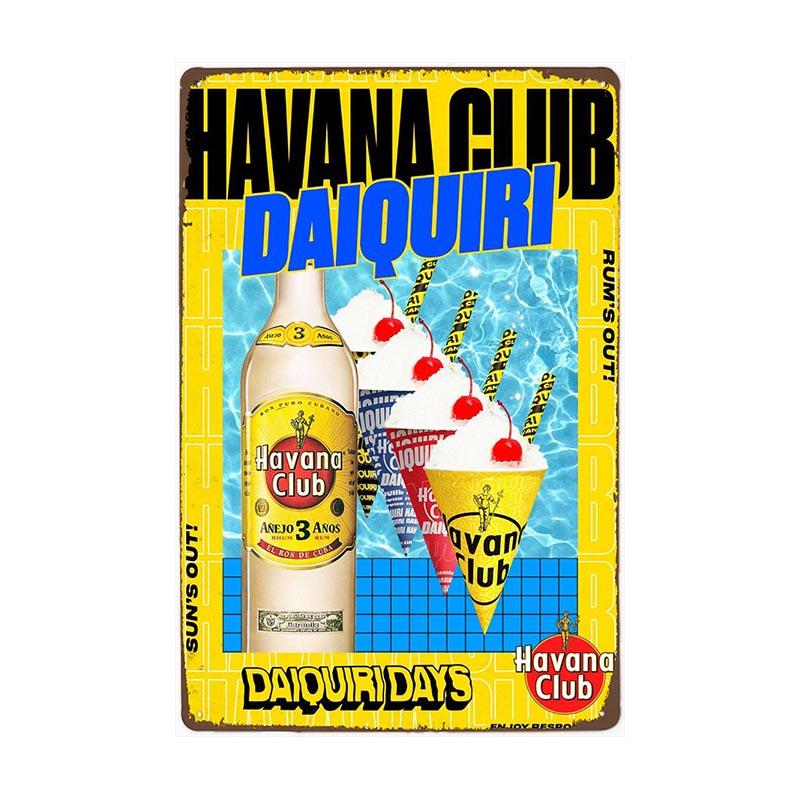 metallplatte vintage havanna club daiquiri metallplatte vintage havanna club daiquiri