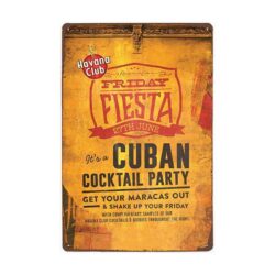metallplatte vintage havanna club fiesta