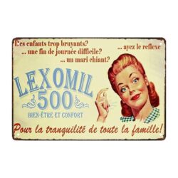 metallplatten vintage humor