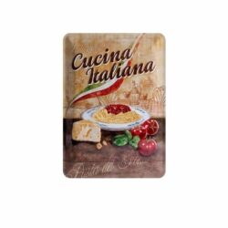 vintage italienische metallplatte