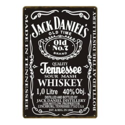 metallplatte vintage jack daniels