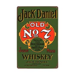 vintage metallplatte jack daniels n 7