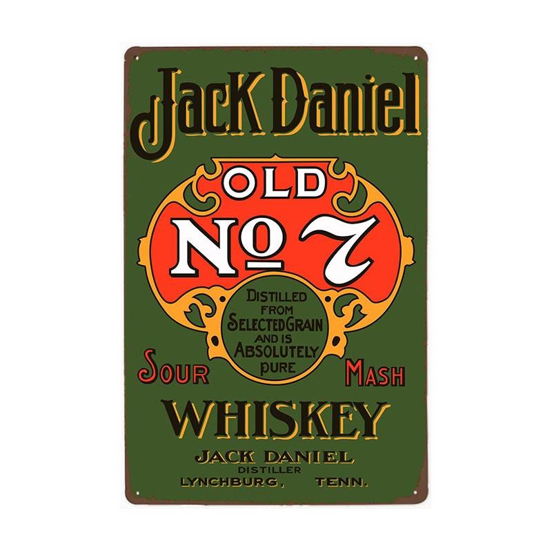 vintage metallplatte jack daniels n 7 vintage metallplatte jack daniels n 7
