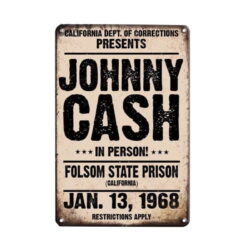 vintage metallplatte johnny cash