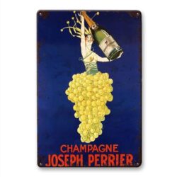 vintage metallplatte joseph perrier