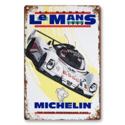 metallplatte vintage le mans michelin