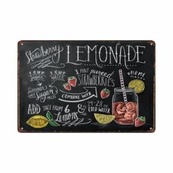 vintage limonade metallplatte