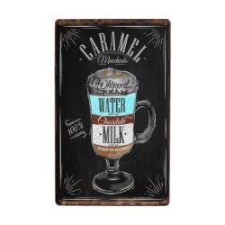 vintage metallplatte macchiato