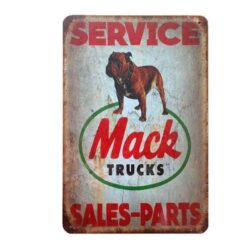 plakette metall vintage mack trucks
