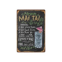 vintage metallplatte mai tai 1