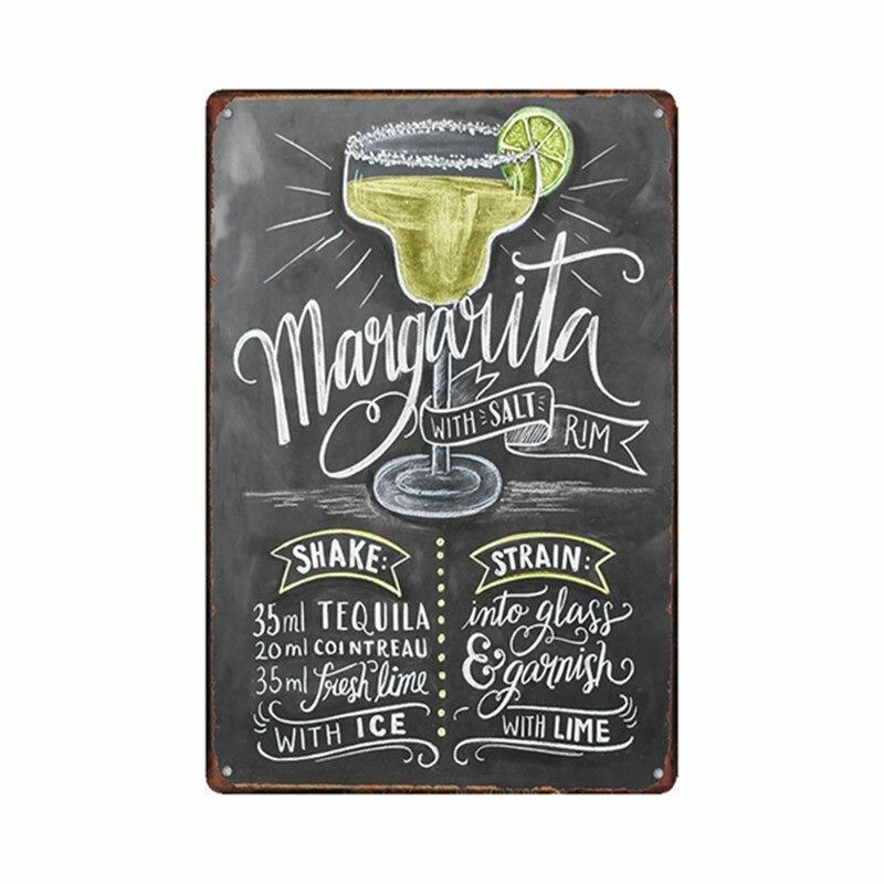 vintage margarita metallplatte vintage margarita metallplatte