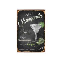 vintage margerita metallplatte