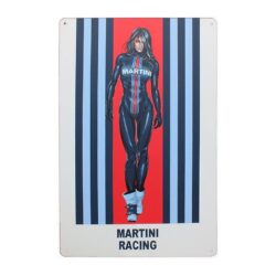metallplatte vintage martini racing pin up