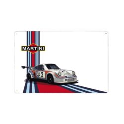 metallplatte oldtimer martini auto