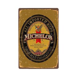 vintage metallplatte michelob