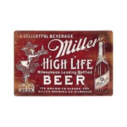 vintage miller metallplatte 1