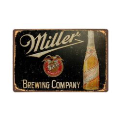 plaque metal vintage miller brauerei