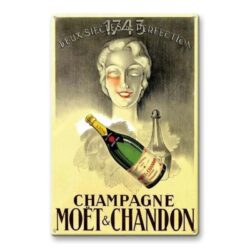 vintage metallplatte moet chandon