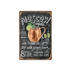 vintage metallplatte moscow mule