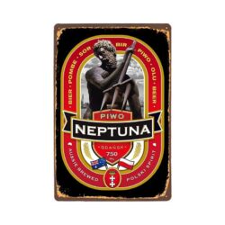 vintage neptuna metallplatte