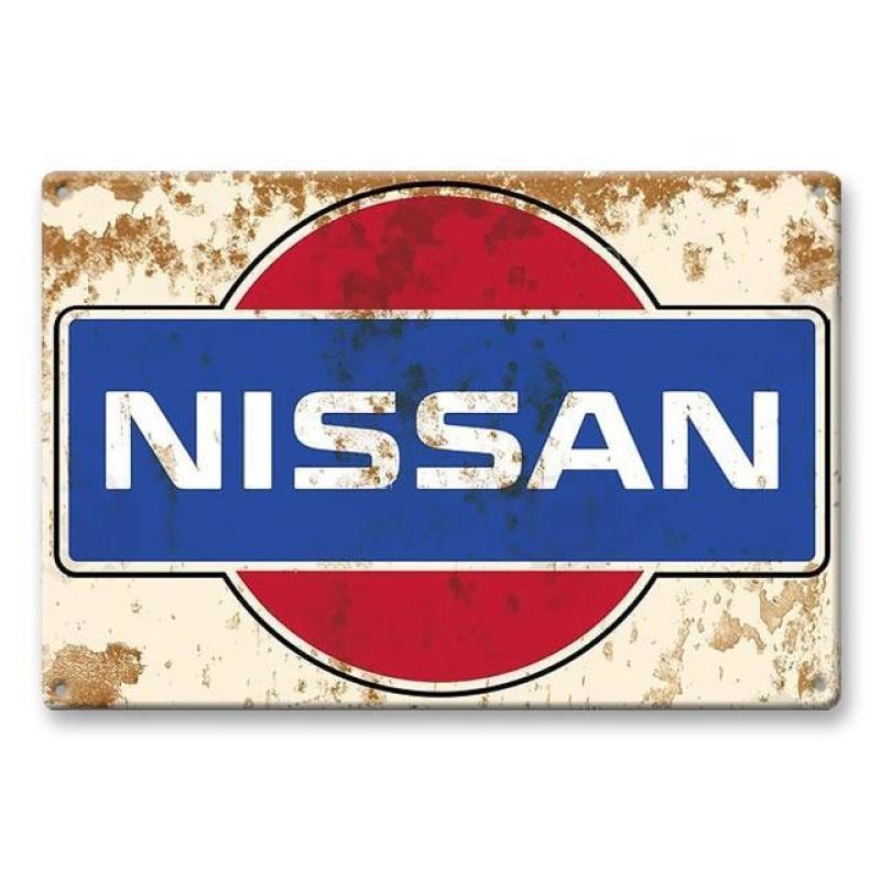 vintage nissan metallplatte vintage nissan metallplatte