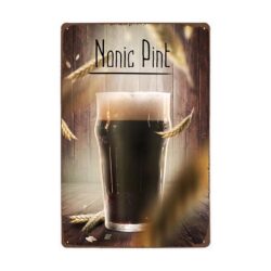 plakette metall vintage nonic pint