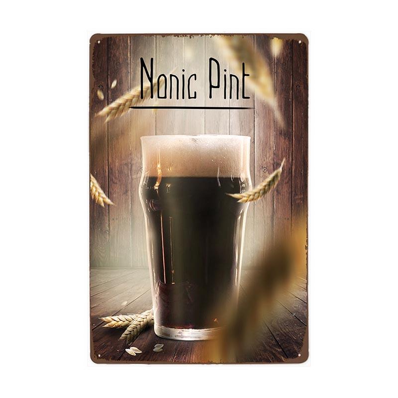 plakette metall vintage nonic pint plakette metall vintage nonic pint