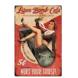 vintage metallplatte br nuka cola