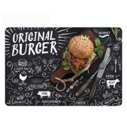 vintage original burger metallplatte