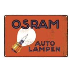 vintage osram metallplatte