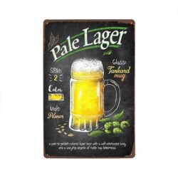vintage metallplatte pale lager