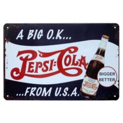 vintage pepsi metallplatte