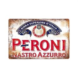 vintage peroni metallplatte
