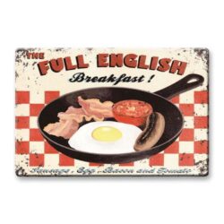vintage metal teller fruhstuck englisch