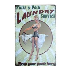 metall vintage pin up wascheteller