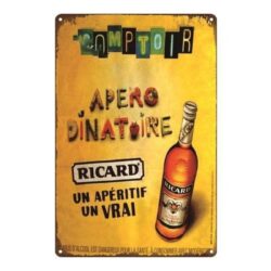 metallteller vintage ricard aperitif