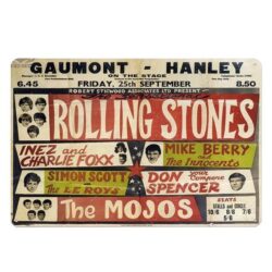 vintage metallplatte rolling stones mojos