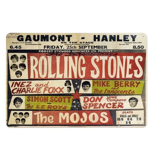 vintage metallplatte rolling stones mojos vintage metallplatte rolling stones mojos
