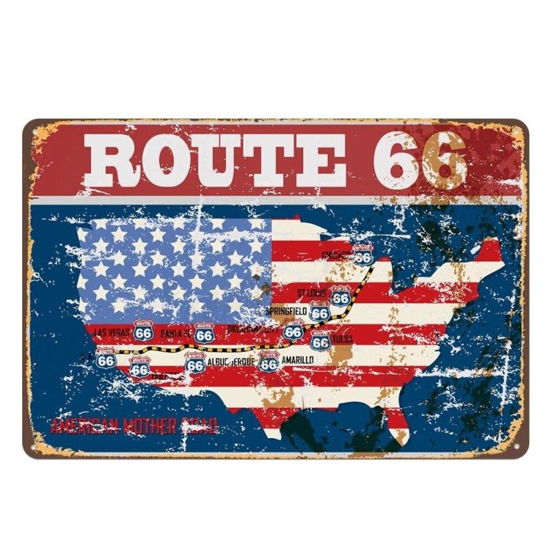 vintage metallplatte route 66 etats vintage metallplatte route 66 etats