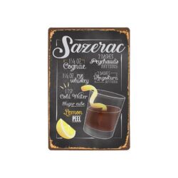 vintage sazerac metallplatte