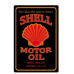 plaque metal vintage shell motorol