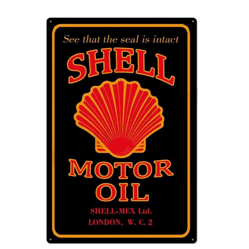 plaque metal vintage shell motorol plaque metal vintage shell motorol