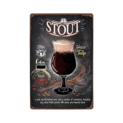 vintage stout metal platte