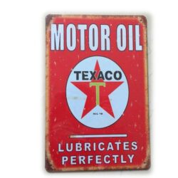 vintage texaco metallplatte